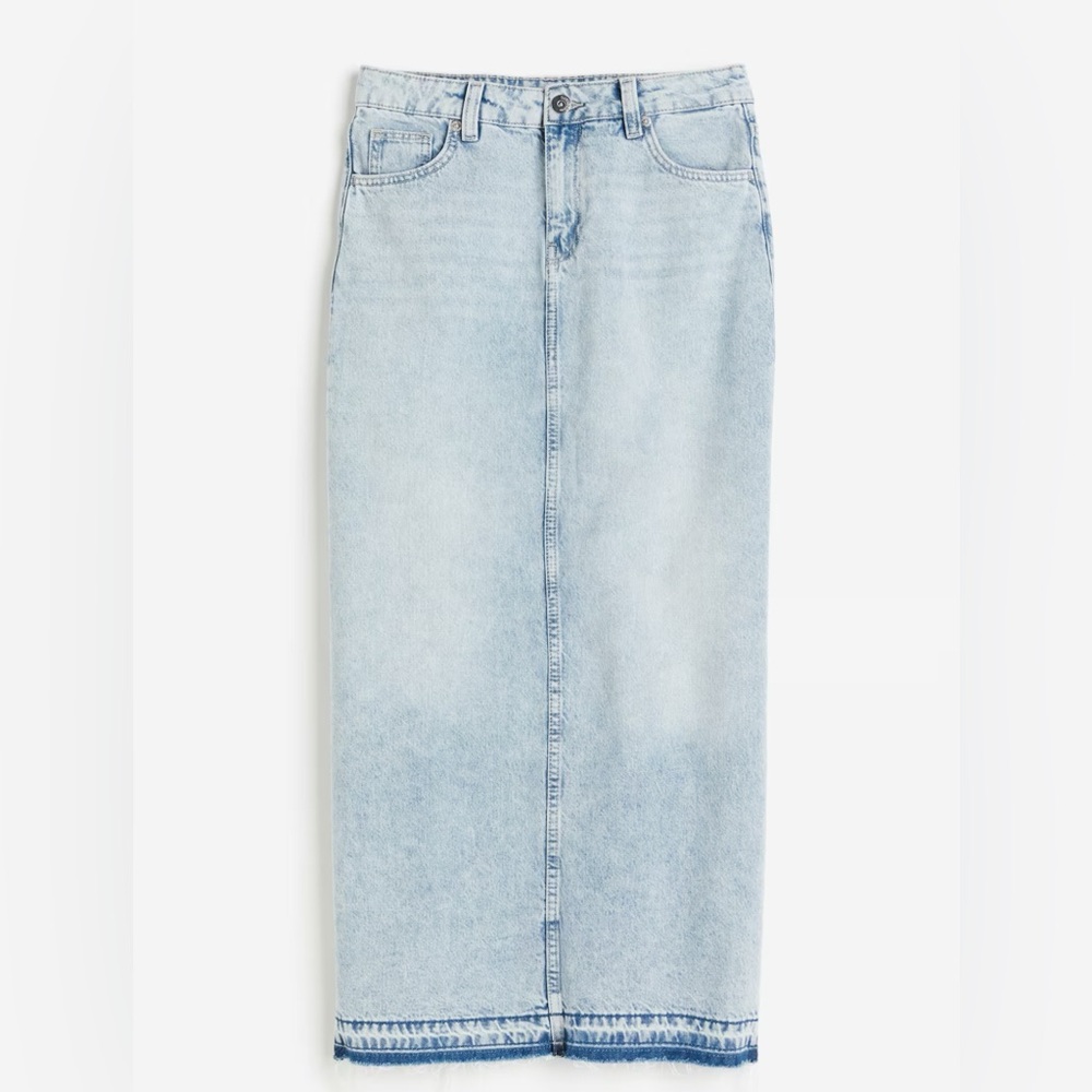H&M Light Blue Denim Maxi Skirt